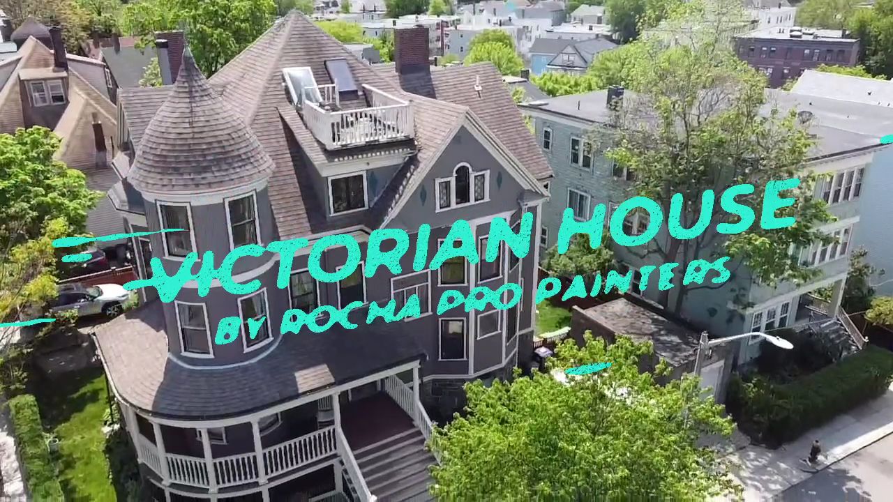 Drone view of the Victorian house project